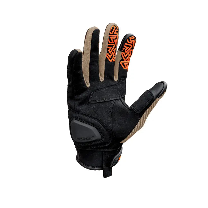Raida Drift Motorcycle Riding Gloves in Khaki Orange Color, Waterproof gloves with All-Terrain Protection & Comfort, Best Riding Gloves in India for Bike Riders, Best Bike Gloves for safe riding, long touring, road trips