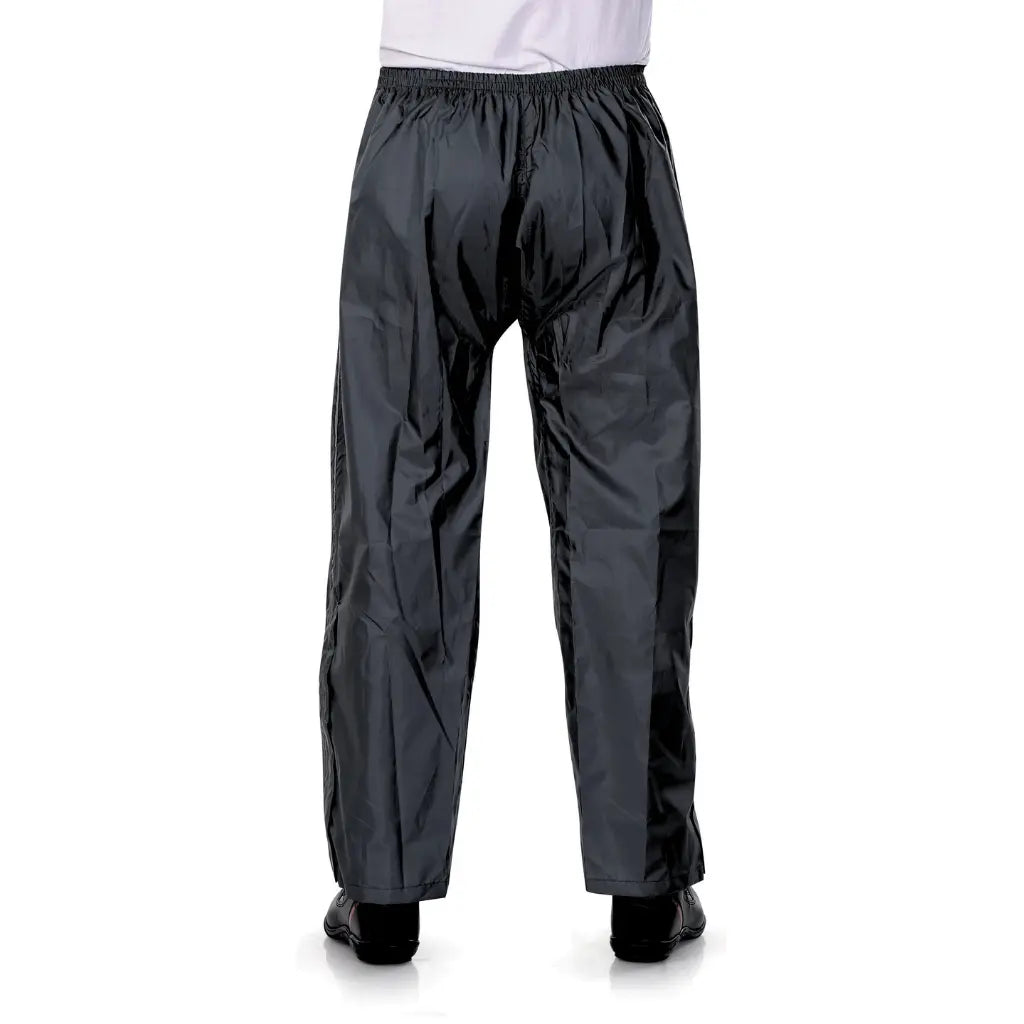 Raida Drymax Rainpants in Black Color – Waterproof Overpants With Reflective Safety & Boot-Friendly Fit, Best Raincoat pants for Bike Riders, Best Waterproof Rain Pants in India for Long Touring, Road Trips, Bike Rides