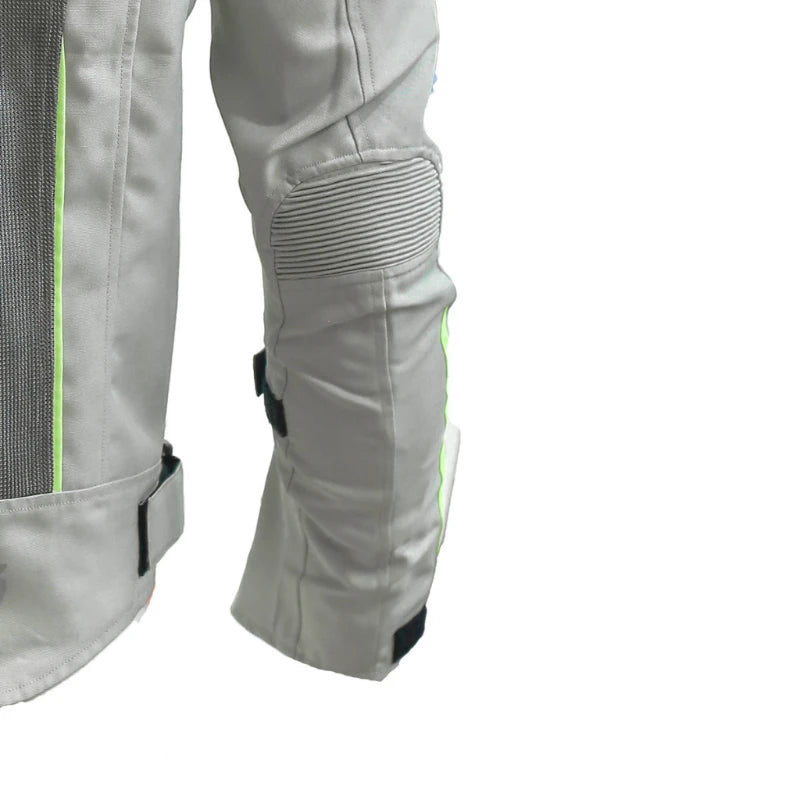 Raida Frigate Riding Jacket Grey Color – Ce Level 2 Armored Mesh Jacket With Metal Sliders, Best Riding Jacket in India, Best Mesh Jacket in India for bike rikders