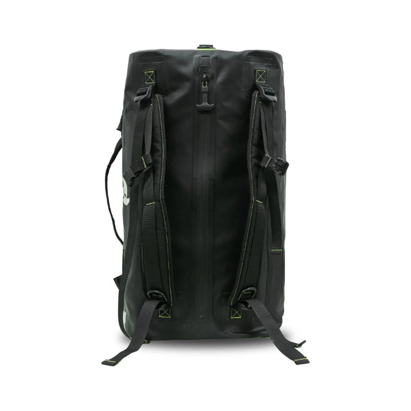 Raida Luggage Dryporter Waterproof Tail Bag in Black Color – 40L Ipx5 Dry Duffle Bag With Backpack Straps, Best Luggage Bag for Adventure trips, long touring, road trips, bike riding, Best tail bag for bike riders, waterproof duffle bag for adventure riding, indian bikes