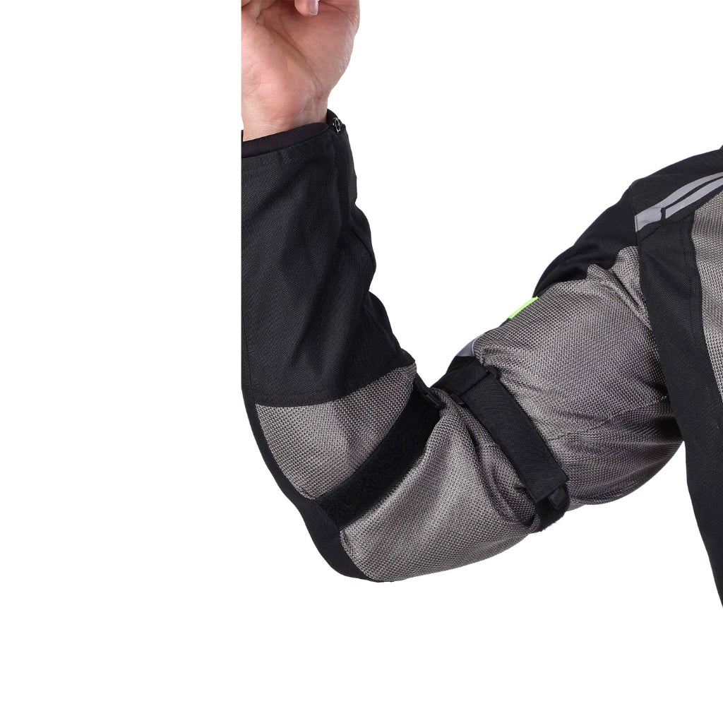 Raida Tourer Motorcycle Jacket in Grey Hi Viz Yellow Color – Budget-Friendly Best Riding Jacket under 5000 in India, Best Bike jacket for riders under 5k, Ce Level 2 Armored Riding Jacket ith full safety and protection, Best Bike Jacket for Long touring, road trips, safe long tours for motorcycle riders riding Indian Bikes