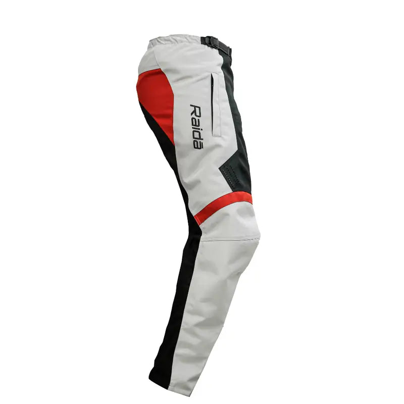 Raida Trailcraft Off-Road Riding Pants in Grey Red color – Heavy-Duty Mx Pants With Heat Shield & Cordura®. Best Riding Pant in India, Best Bike Pants for off roading, best off road pants