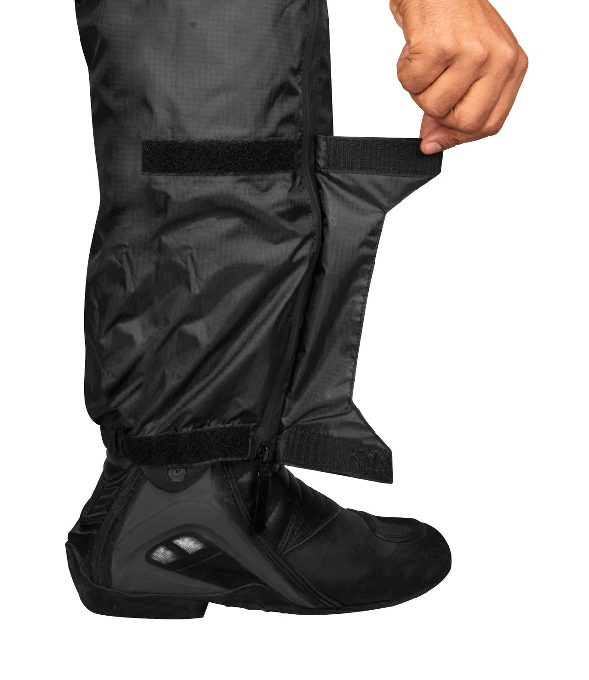 Rynox H2Go Pro Rain Pants in Black Hi Viz Green Color - Premium Waterproof Riding Pants for heavy rain monsoon bike riding, Best Rain Gears for road trips, Best Riding pant for motorcycle in india used for long touring.