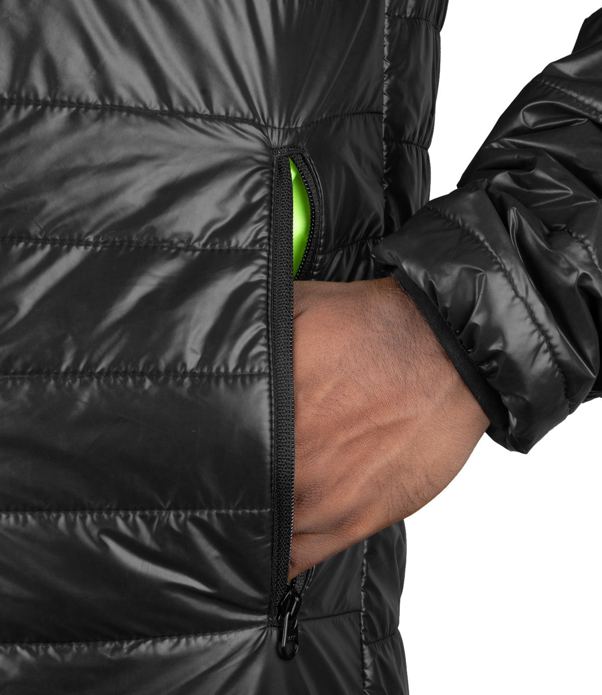 Rynox Surge Winter Motorcycle Jacket - Black Bomber Jacket for Bike Riders, Lightweight Winter Layer Puffer Riding Jacket for Indian Riders made for cold weather and Indian roads, specially used for long touring during winters and road trips