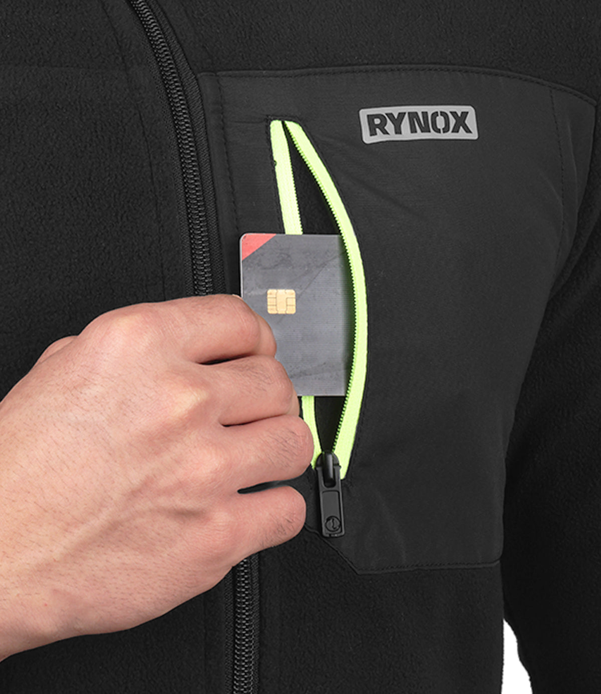 Rynox Swarm 2 Fleece Winter Jacket for Warmth - Black Color Fleece Jacket, Lightweight Winter Layer for Bike Riders, Best Winter Jacket in India for Road Trips and Long Touring Motorcycle Rides