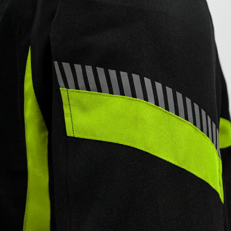 Raida Bolt Motorcycle Jacket in Back Hi Viz Yellow Color – Ce Level 2 Armored, Lightweight All-Terrain Riding Jacket, Best Riding Jacket for Bike Riders in India, Best Bike Jacket for Long Touring, Road Trips, Long Bike Rides with full safety protection