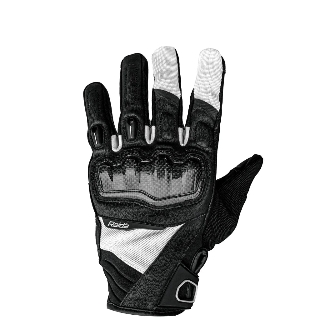Raida Carbonite Bike Riding Gloves – Carbon Fiber Knuckles, Leather Build, Touchscreen & Touring Ready