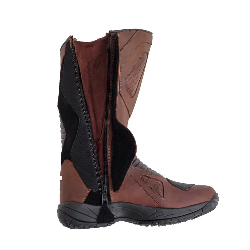 Raida Explorer Riding Boots in Brown Color – Waterproof, ISI-Certified Adventure Touring Boots, Best Waterproof Boots for Bike Riders, Best Riding Boots  in India for Road Trips on Indian Roads, Best Boots for Long Touring and Monsoon and Rainy season