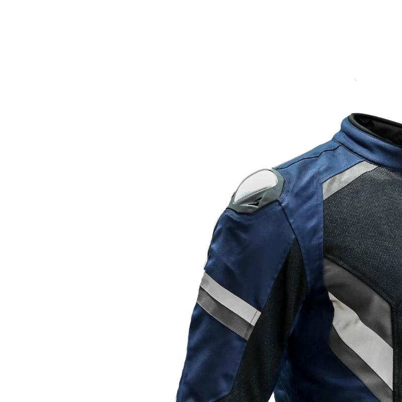Raida Frigate Riding Jacket Navy Blue – Ce Level 2 Armored Mesh Jacket With Metal Sliders, Best Riding Jacket in India, Best Mesh Jacket in India for bike rikders