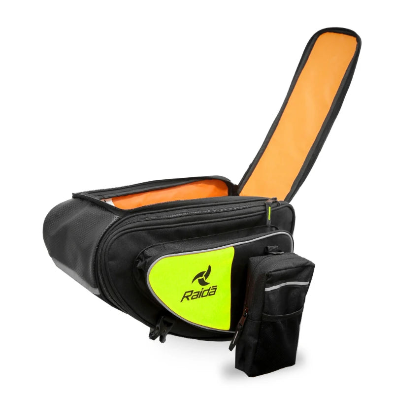Raida Luggage V50 Saddle Bag in Hi Viz Yellow – 50L Expandable Strap Based Motorcycle Saddle Bags With Dust Cover & Tool Pouch, Best Bike Lugagge Bag, Best saddle bag for riders, best saddle bag in india for long touring, road trips, adventure bike riding