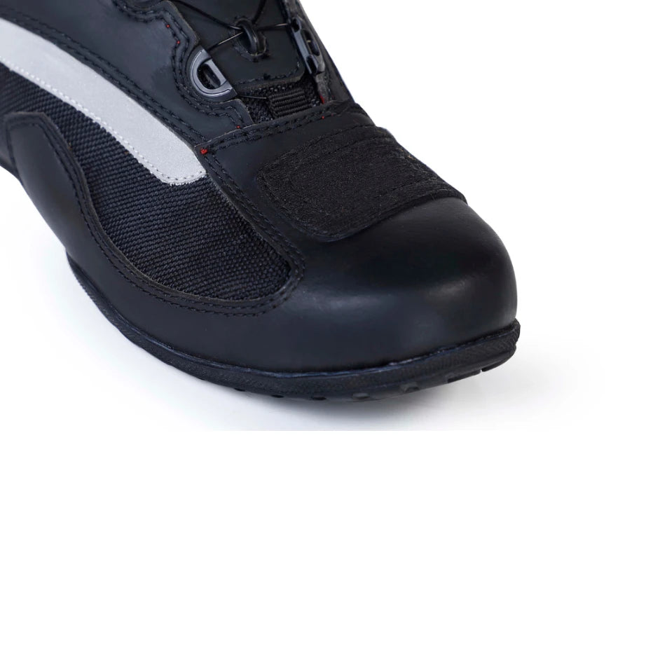 Raida Urbanr Riding Shoes in Black Green Color – Stylish, Protective & Quick-Lace Motorcycle Sneakers, Short Boots for Bike Riders, Best Riding Shoes for Indian Motorcycle Bikes Riding on Indian Roads for Urban Riding,