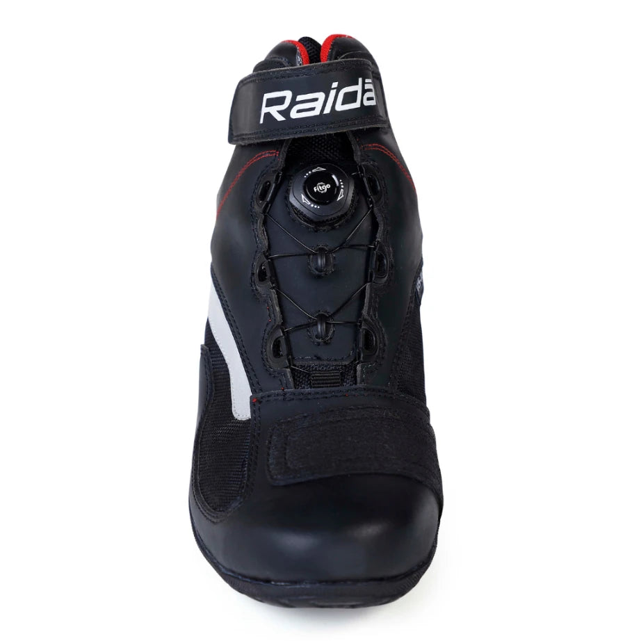 Raida Urbanr Riding Shoes in Black Red Color – Stylish, Protective & Quick-Lace Motorcycle Sneakers, Short Boots for Bike Riders, Best Riding Shoes for Indian Motorcycle Bikes Riding on Indian Roads for Urban Riding,