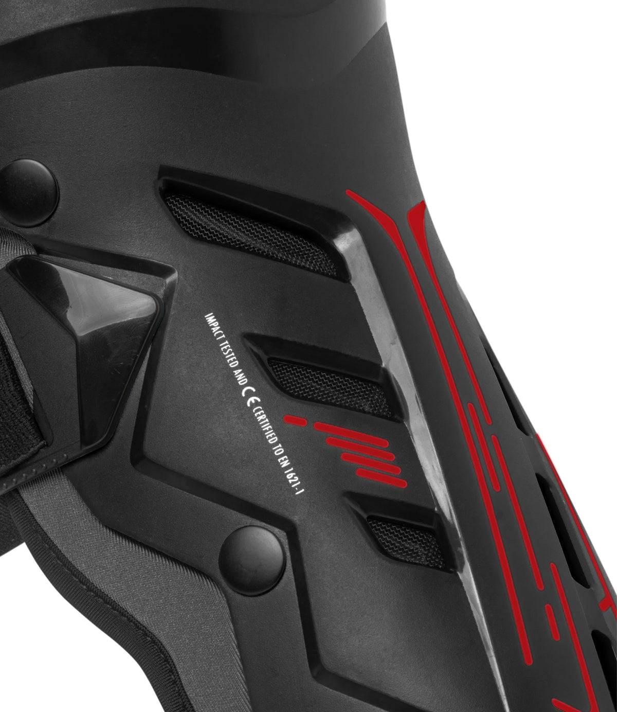 Rynox Bastion Bionic Knee Guards Black Red - Advanced CE Certified Motorcycle Knee Protection, Best Knee Guards in India, Rynox Knee Guards for Indian Bikes, Best Knee Guards for Touring and long road trips, High safety and best quality motorcycle guards for bikes in inda