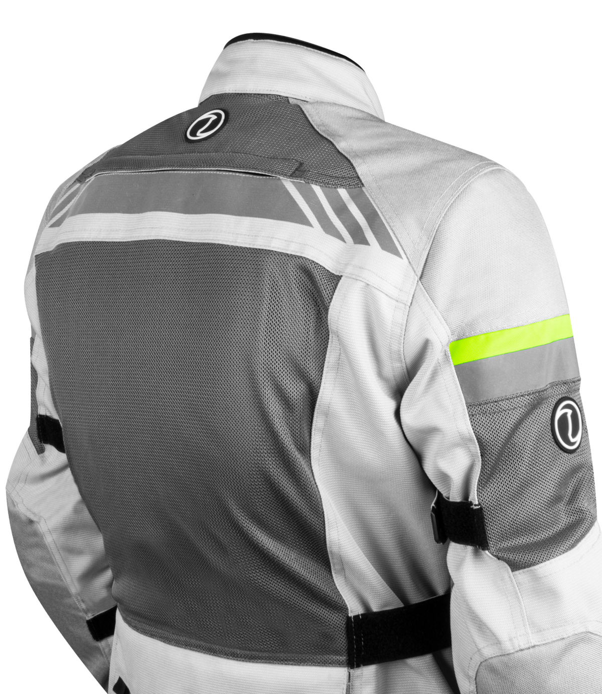 Rynox Stealth Air Pro Riding Jacket with Grey Hi Viz Green Stylish Color - CE Level 2 Certified ADV Touring Jacket, Best Riding Jacket in India under 10,000, Safe Riding Gears for Indian Bikes, Best Rynox Riding jacket for motorcyle bikes in india