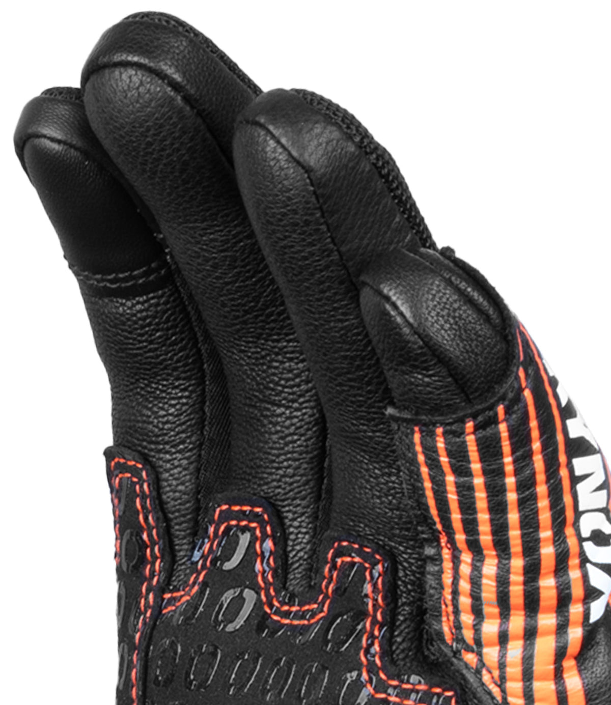 Rynox Tornado Pro 4 Riding Gloves - Black Orange Color, Best riding gloves in India are made of Leather, D3O Protection & Touchscreen Friendly. Best Bike Gloves for road trips, long touring and specially made for indian bikes