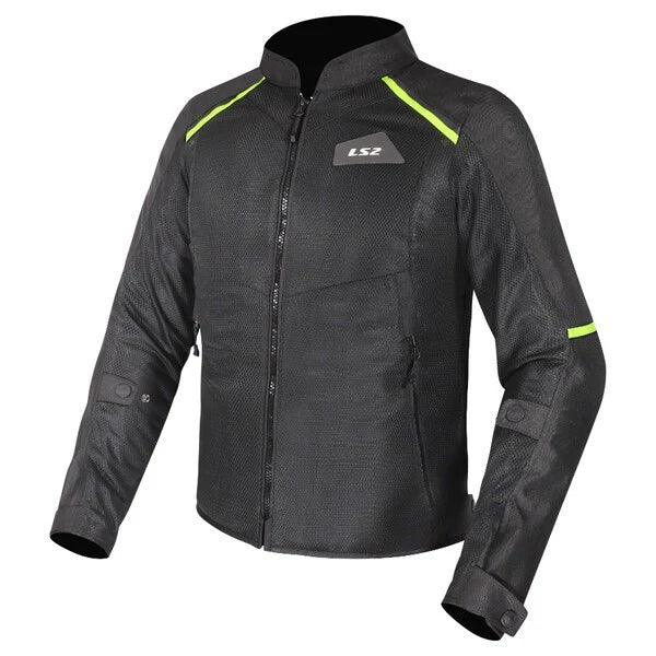 LS2 Riding Jacket Breeze Black Hi-Viz Yellow