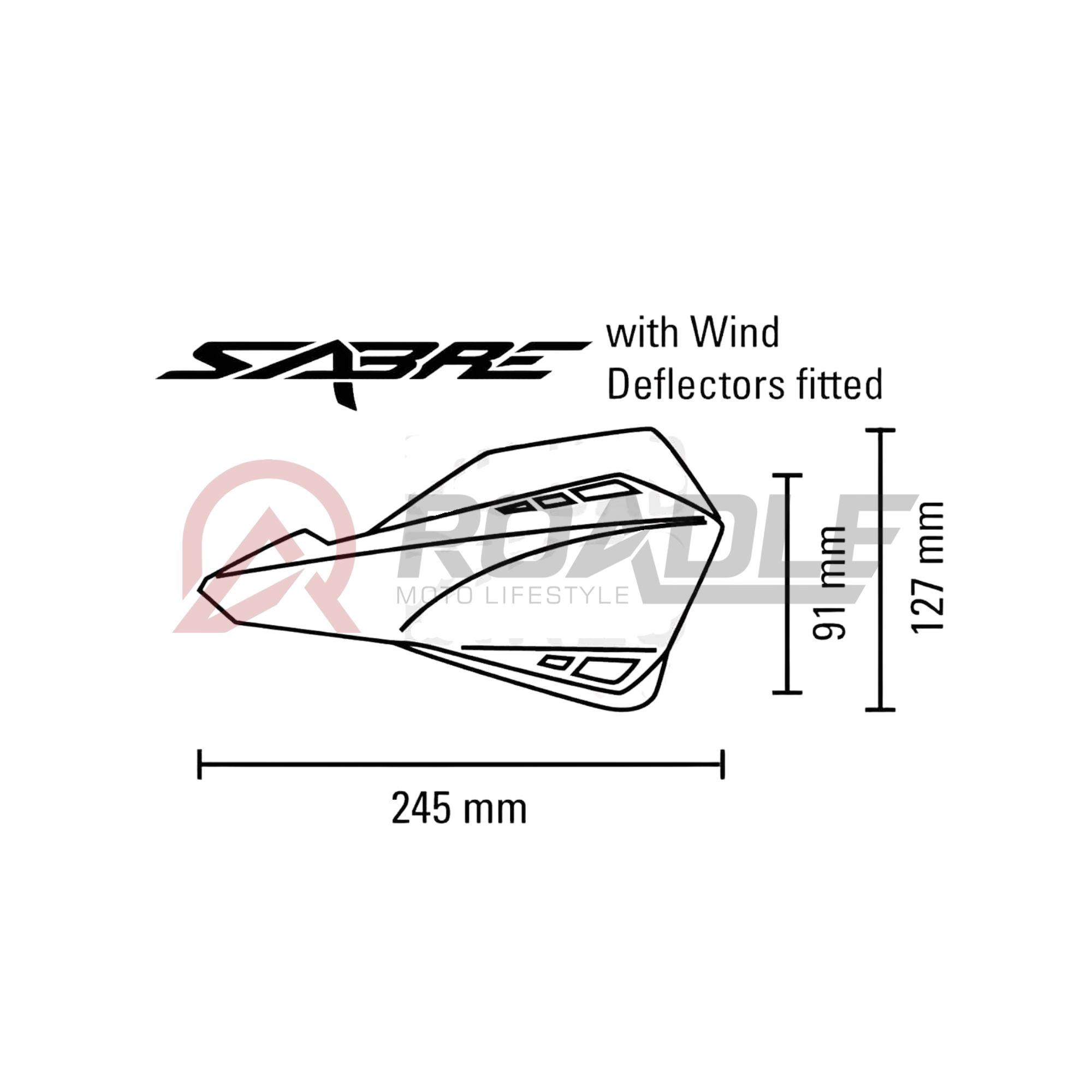 Barkbusters SABRE MX/Enduro Handguards – BLACK (with deflectors in YELLOW HiViz)