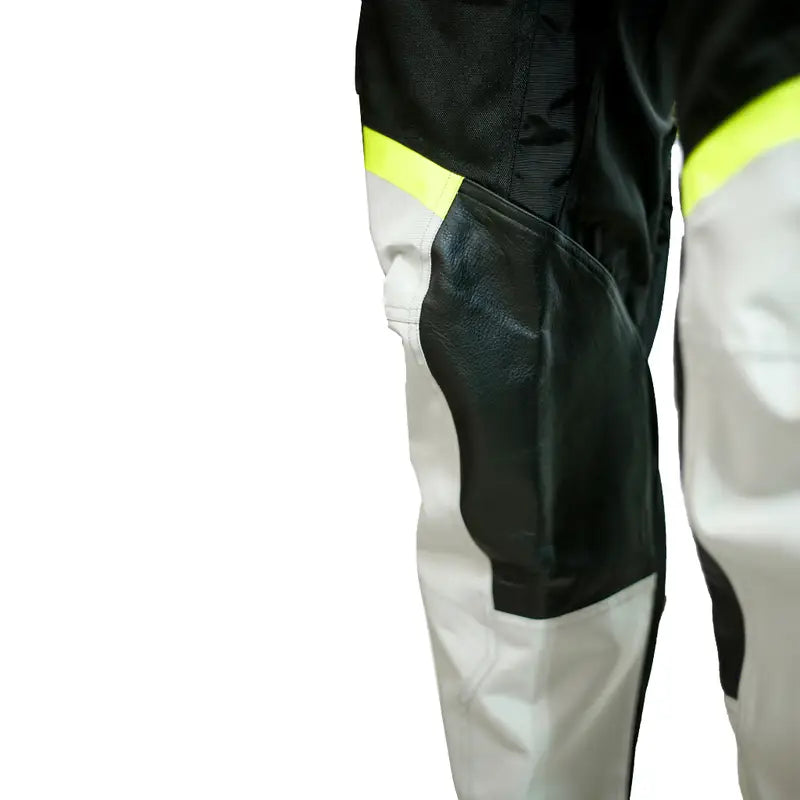 Raida Trailcraft Off-Road Riding Pants in Grey Hi Viz Yellow color – Heavy-Duty Mx Pants With Heat Shield & Cordura®. Best Riding Pant in India, Best Bike Pants for off roading, best off road pants