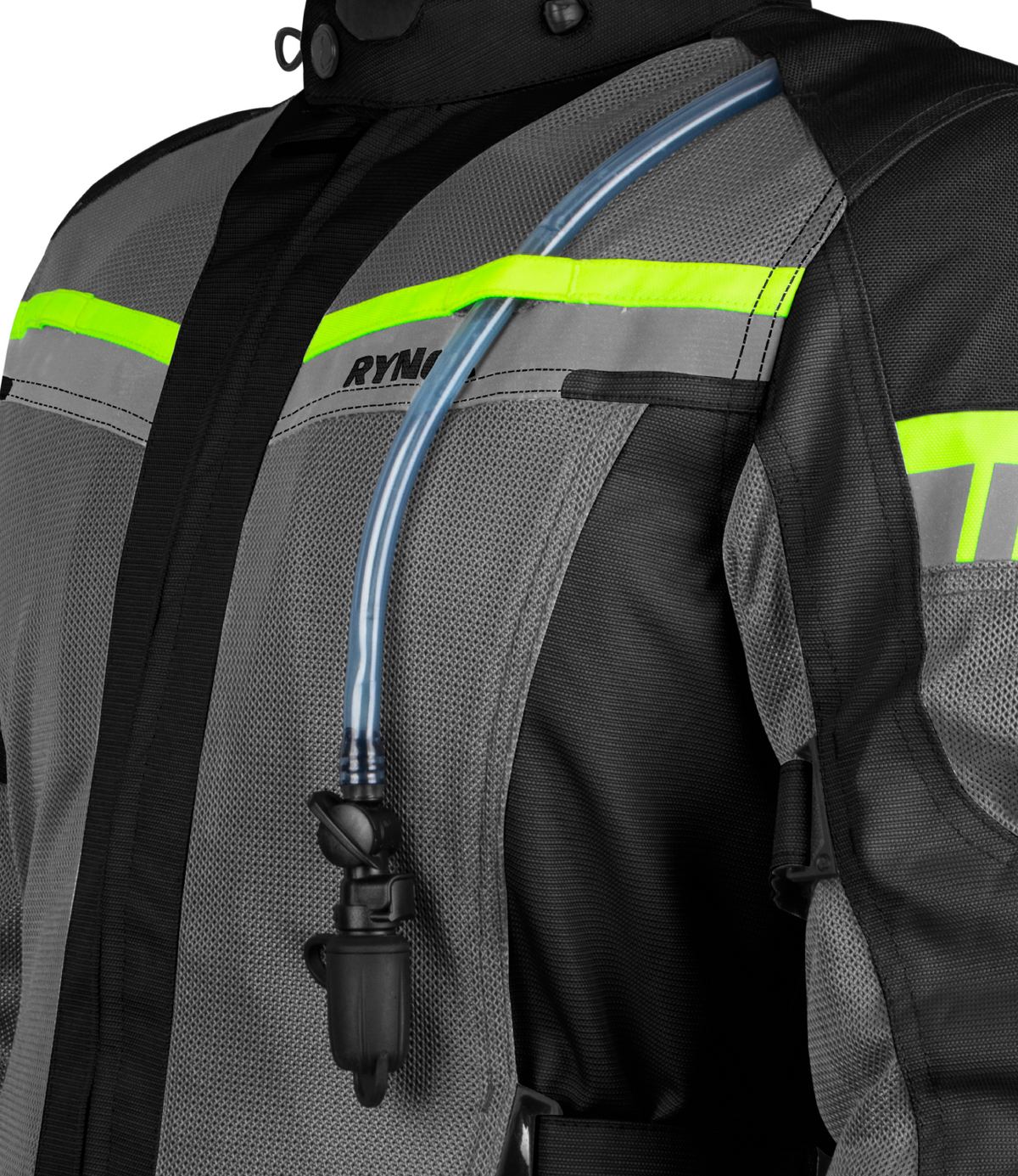 Rynox Stealth Air Pro Riding Jacket with Black Hi Viz Green Stylish Color - CE Level 2 Certified ADV Touring Jacket, Best Riding Jacket in India under 10,000, Safe Riding Gears for Indian Bikes, Best Rynox Riding jacket for motorcyle bikes in india