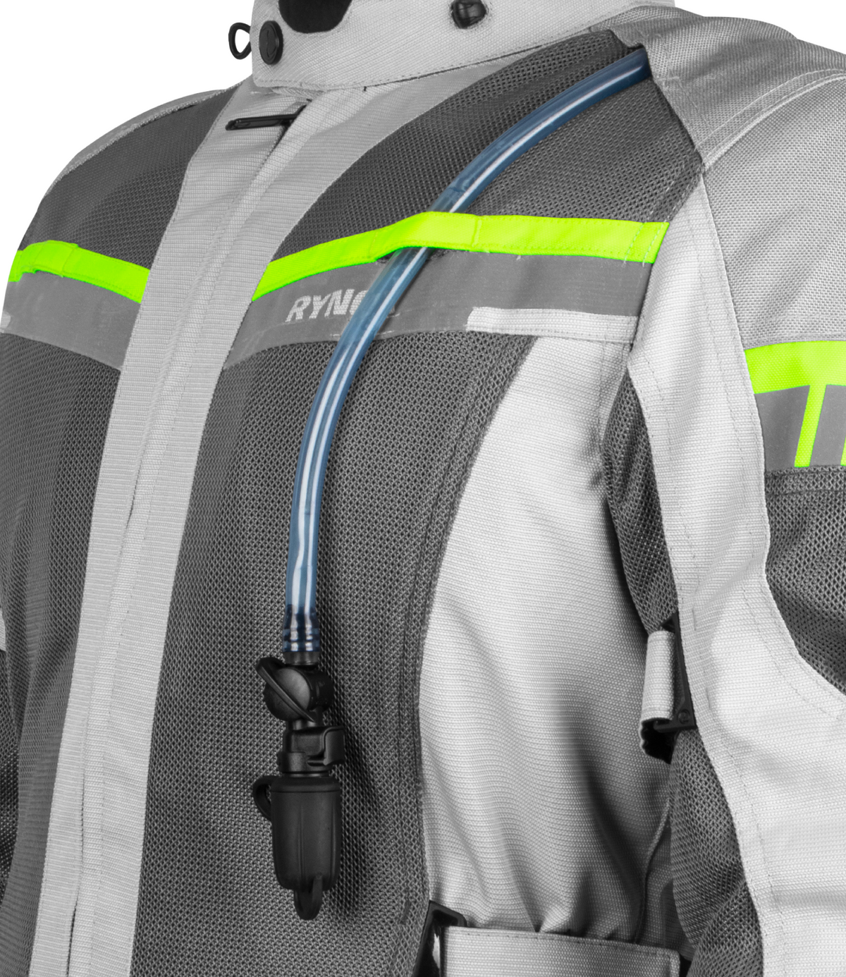 Rynox Stealth Air Pro Riding Jacket with Grey Hi Viz Green Stylish Color - CE Level 2 Certified ADV Touring Jacket, Best Riding Jacket in India under 10,000, Safe Riding Gears for Indian Bikes, Best Rynox Riding jacket for motorcyle bikes in india