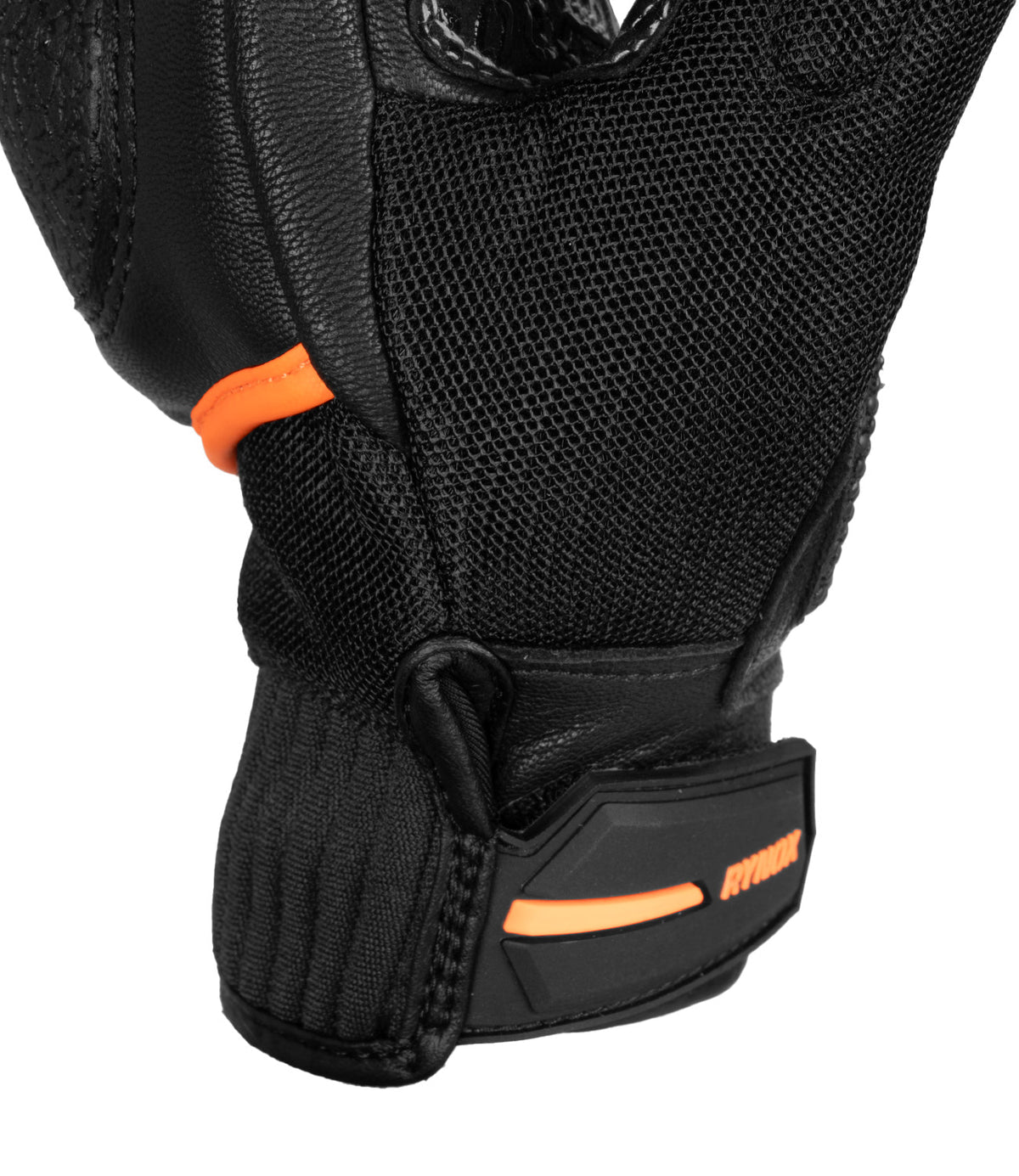 Rynox Tornado Pro 4 Riding Gloves - Black Orange Color, Best riding gloves in India are made of Leather, D3O Protection & Touchscreen Friendly. Best Bike Gloves for road trips, long touring and specially made for indian bikes