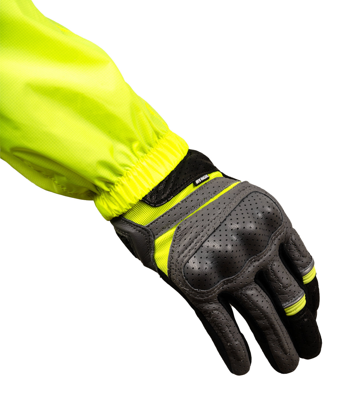 RYNOX H2Go Pro 3 Rain Jacket in Hi Viz Green Yellow Nuon Color - Premium Waterproof Riding Gear in India for Motorcycle Bike Riders specially designed for long touring or road trips on Indian Bikes to protect against heavy monsoon rains