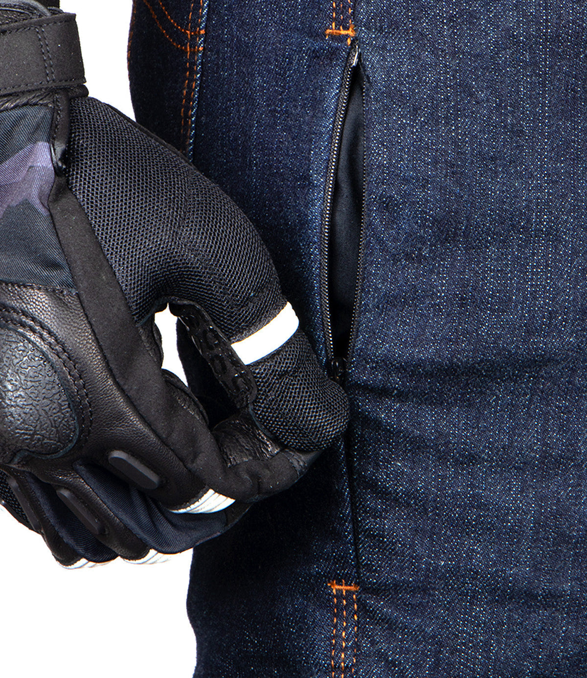 Rynox Downtown Pro Urban Riding Pants - Indigo Blue color Motorcycle Jeans with CE Level 2 RHEON™ Protectors, Best Motorcycle jeans in india for riding bikes with safety for urban Indian roads, Best Riding Pants - bike jeans with safety protection for indian motorcycle bikes, can be used daily.