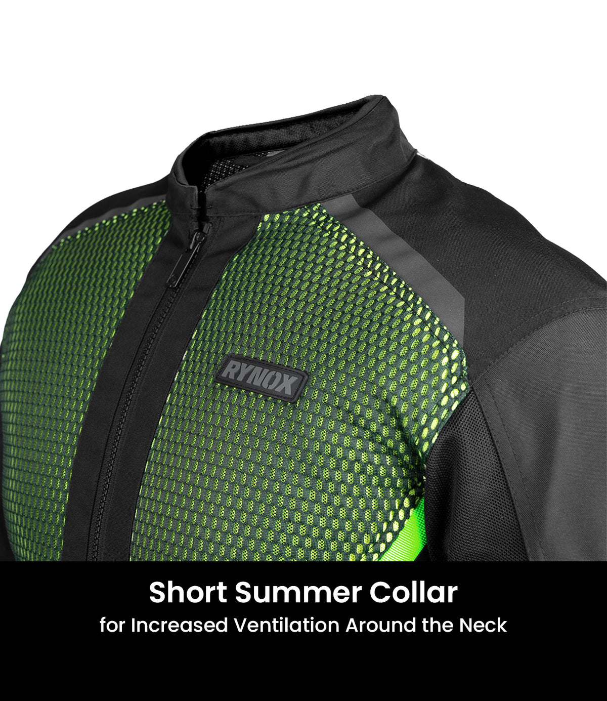 Rynox Helium GT 3 Riding Jacket in Black Green Color - Lightweight CE Level 2 Certified Mesh Jacket, Best Riding Jacket in India, Mesh jacket for Bike Riders, Best Bike Jacket for Road Trips, Long Touring, Motorcycle Tours,