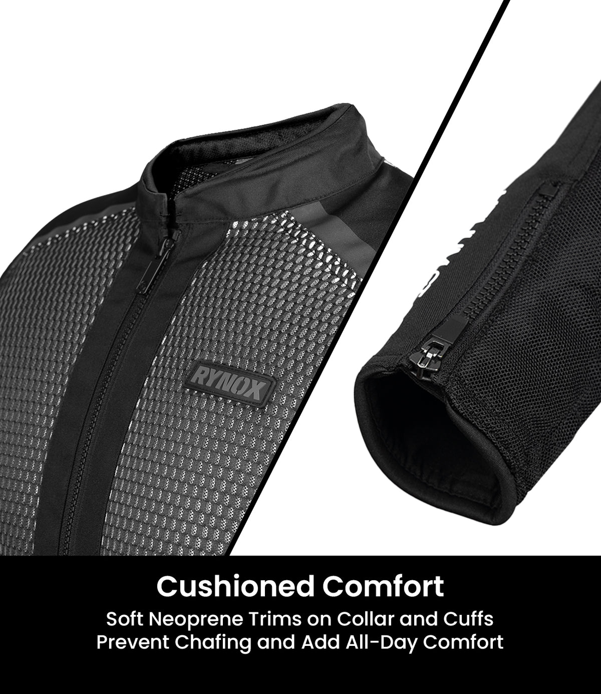 Rynox Helium GT 3 Riding Jacket in Black Grey Color - Lightweight CE Level 2 Certified Mesh Jacket, Best Riding Jacket in India, Mesh jacket for Bike Riders, Best Bike Jacket for Road Trips, Long Touring, Motorcycle Tours,