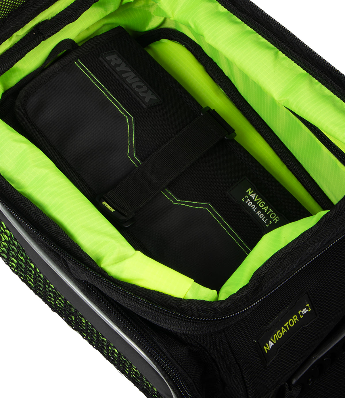 Rynox Navigator Tool Roll Utility Bag Black - Durable & Versatile Motorcycle Tool Organizer, Best Tool Bag for Bike Riding in India, Tool Bag for road trips, long touring, adventure tours for safety of Bike