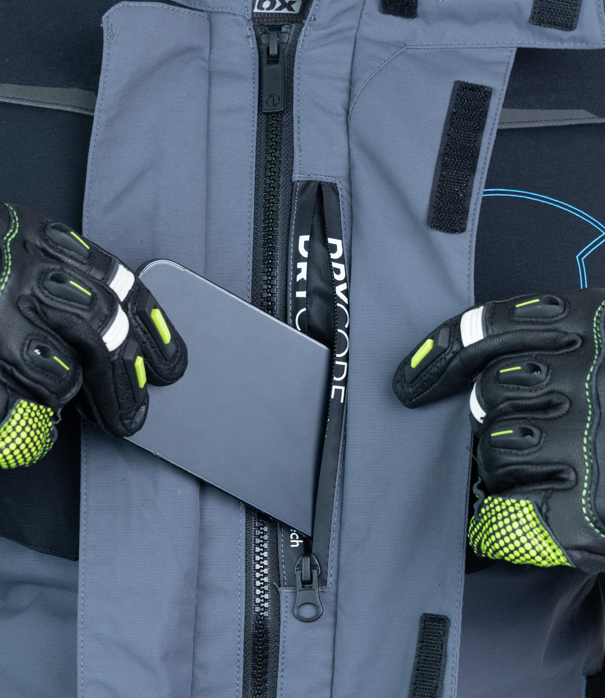 Rynox Advento Pro ADV Riding Jacket in Black Blue Color | CE Level 2 Protection, Lightweight & All-Terrain Touring Jacket, Best Riding Jacket in India for Bike Riders for Indian Roads, Best Touring Jacket for Road Trips and Long Touring specially designed for Indian Motorcycle Bikes