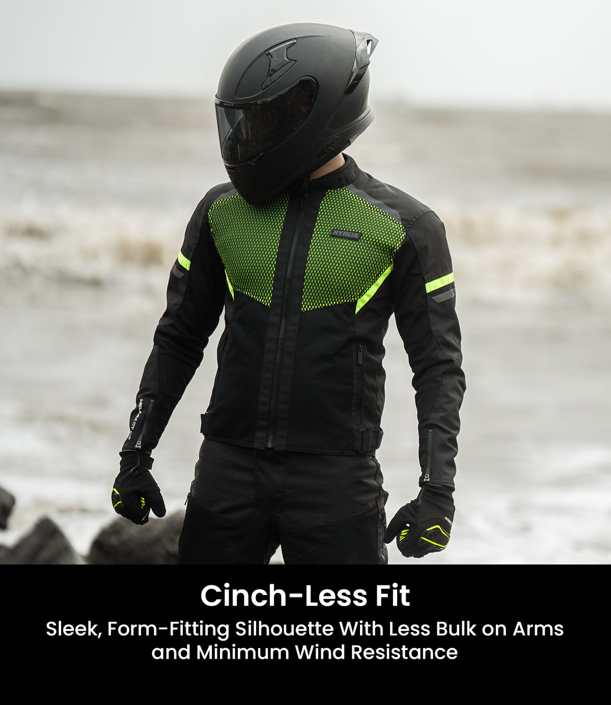 Rynox Helium GT 3 Riding Jacket in Black Green Color - Lightweight CE Level 2 Certified Mesh Jacket, Best Riding Jacket in India, Mesh jacket for Bike Riders, Best Bike Jacket for Road Trips, Long Touring, Motorcycle Tours,