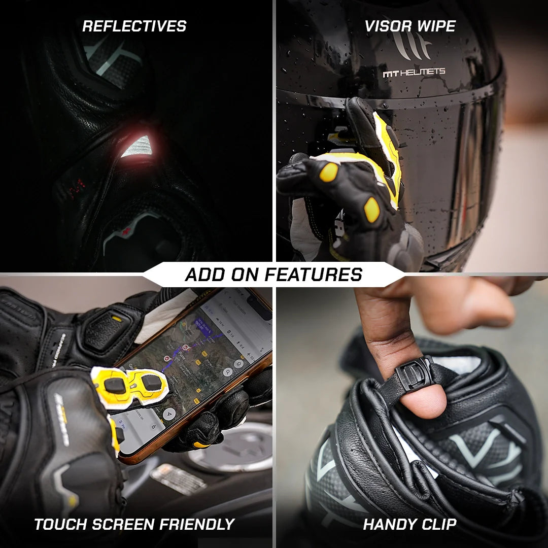 Viaterra Full Gauntlet Riding Gloves MK3 Grid