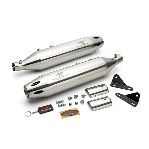 Red Rooster Performance Exhaust Astral Pro for Royal Enfield Super Meteor 650 - Polish