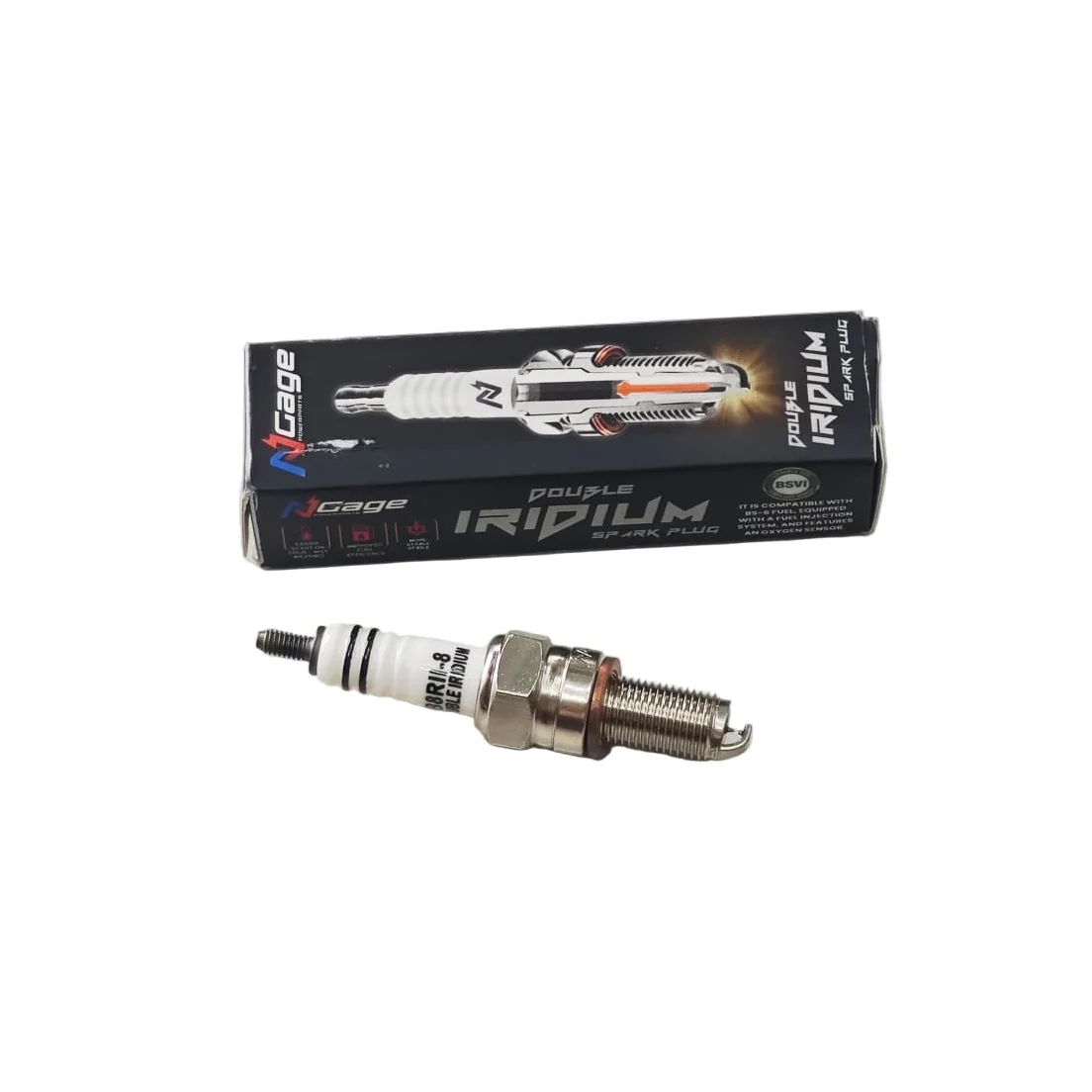 Ngage Double Iridium Spark Plug Jawa Fourty Two (B8RII-8) | MADE IN JAPAN