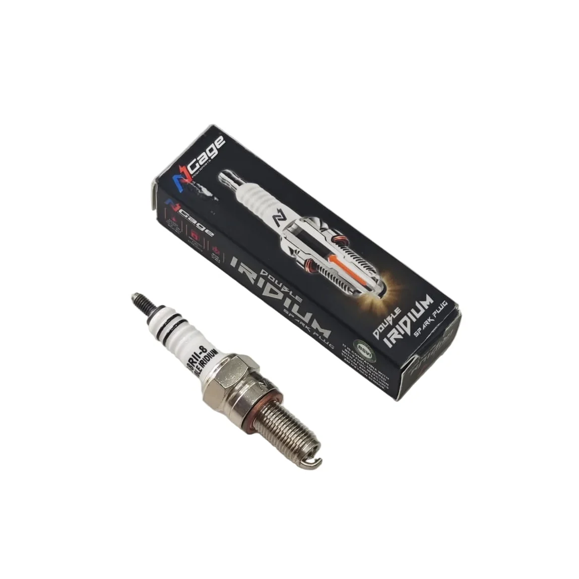 Ngage Double Iridium Spark Plug Jawa Fourty Two (B8RII-8) | MADE IN JAPAN