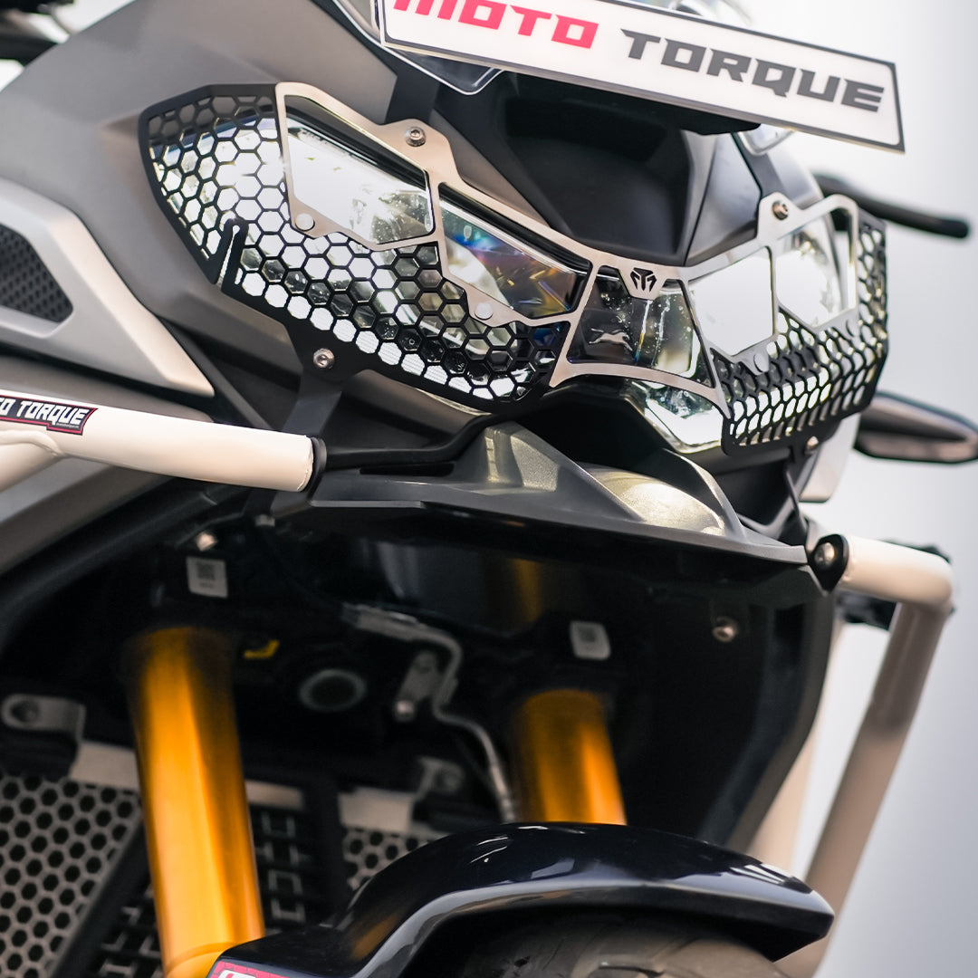 Moto Torque Stallion Pro Crash Guard For TVS Apache RTX 300 - White