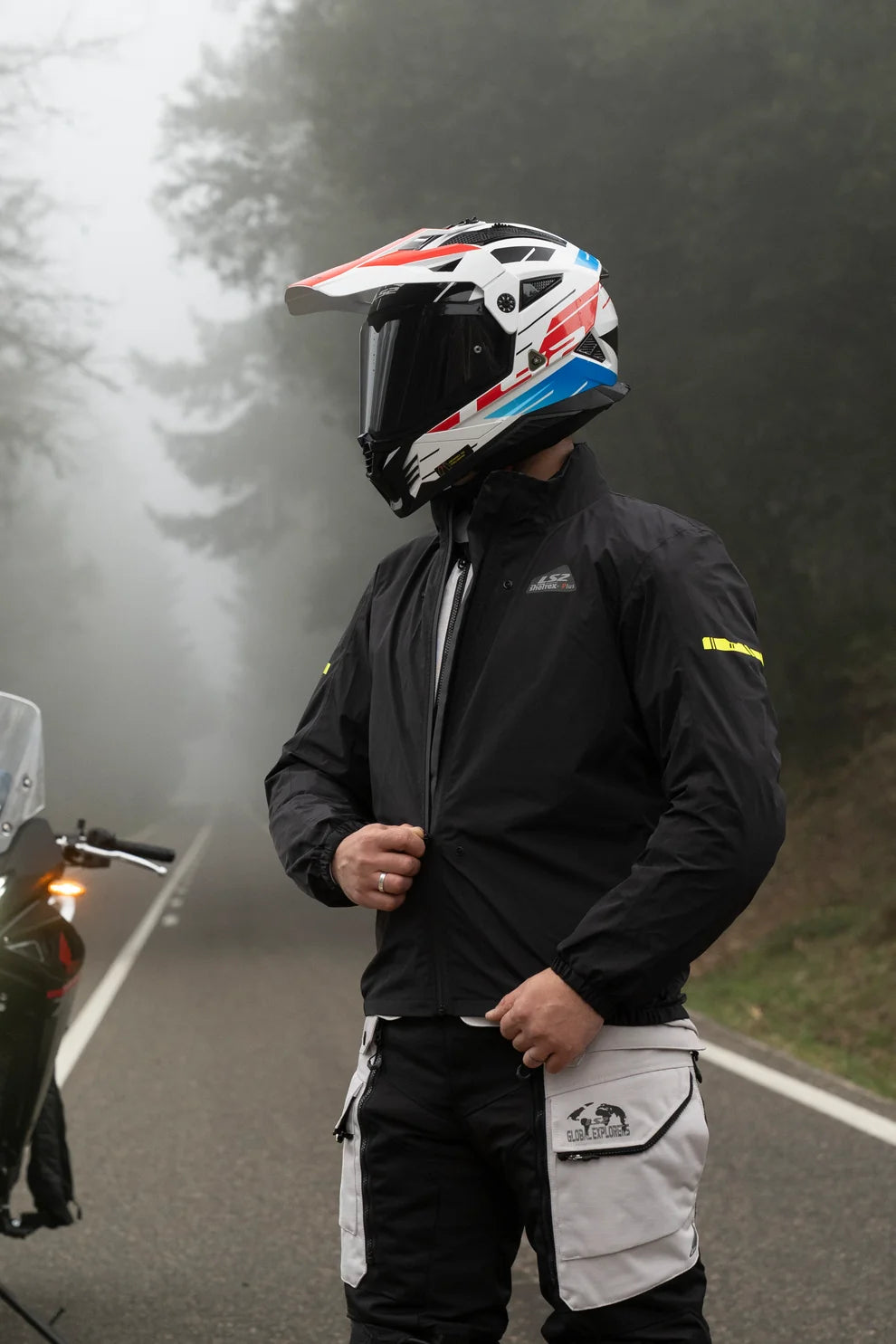 LS2 Breakout Riding Jacket | CE Class AA Certified - Smoke Black