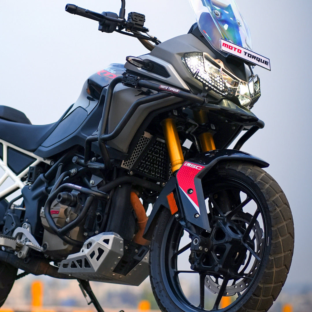 Moto Torque Stallion Pro Crash Guard For TVS Apache RTX 300 - Black