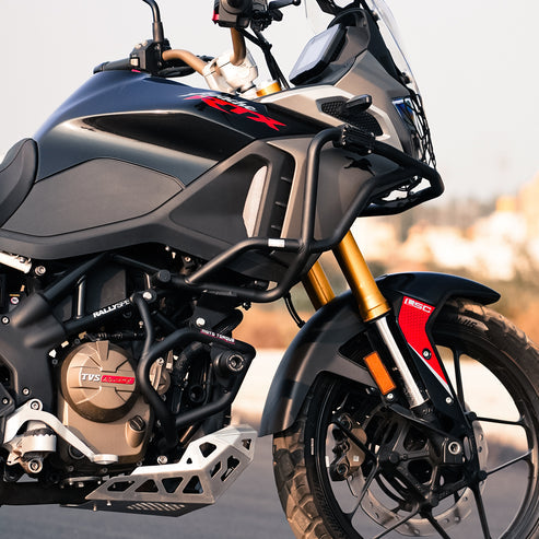 Moto Torque Stallion Pro Crash Guard For TVS Apache RTX 300 - Black