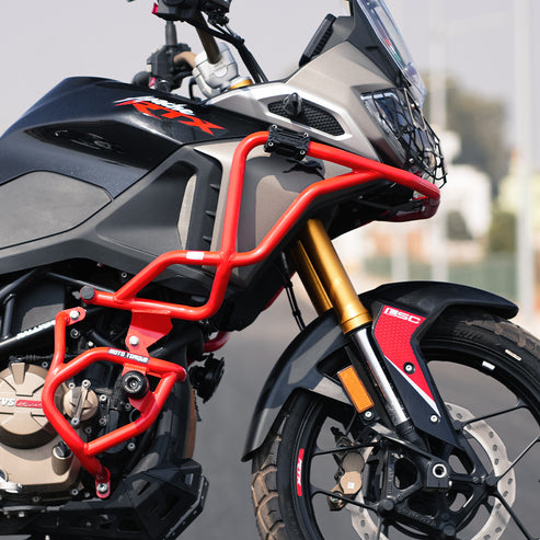 Moto Torque Stallion Pro Crash Guard For TVS Apache RTX 300 - Red