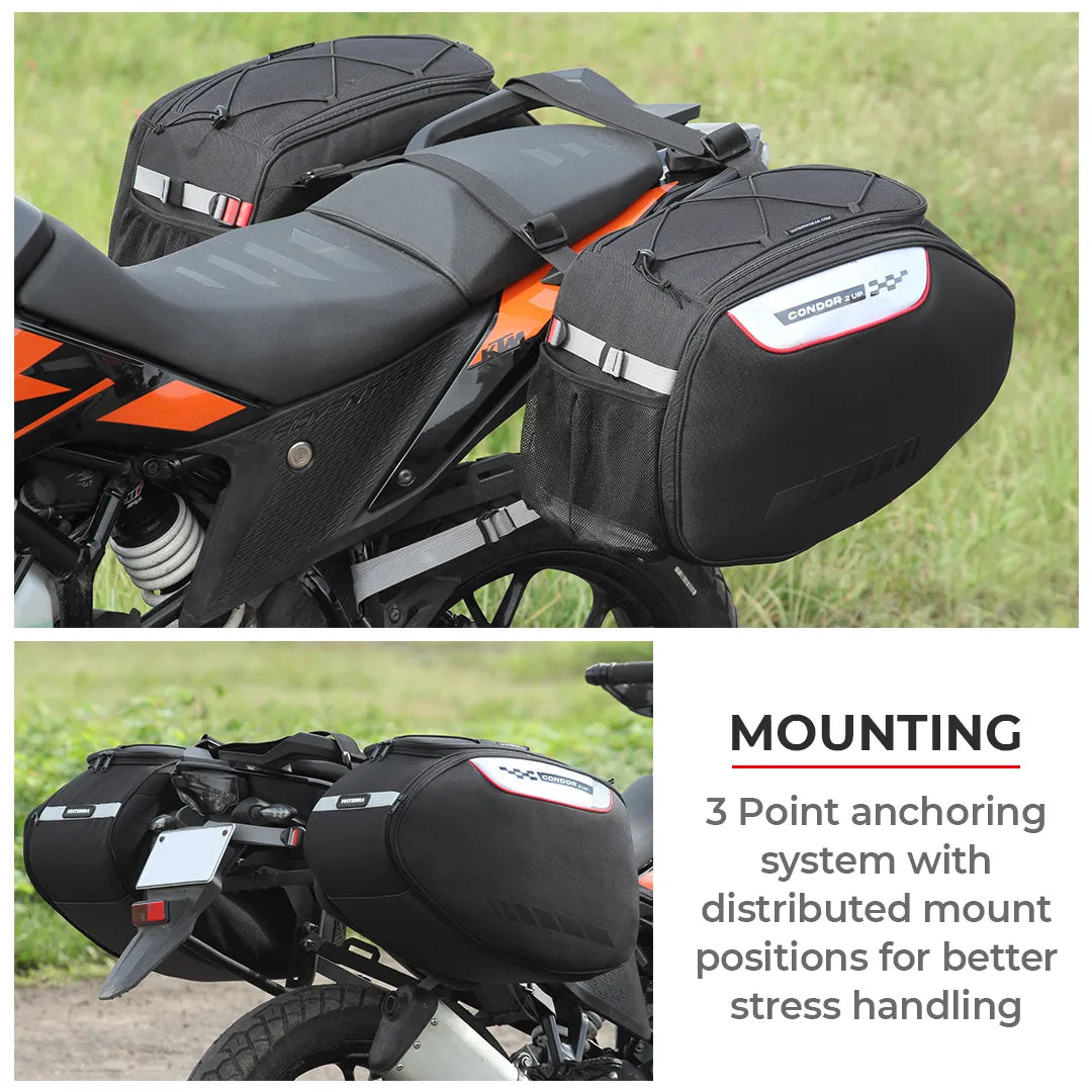 Viaterra Saddle Bag Condor 2Up 100% Waterproof