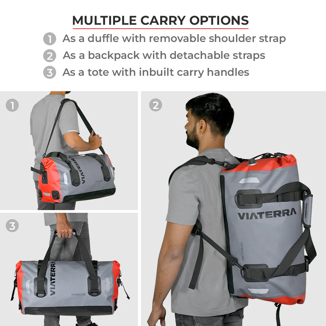 Viaterra Tail Bag Dry Bag 100% Waterproof 40L