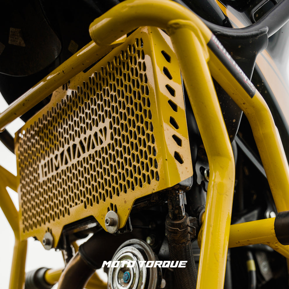 Moto Torque Radiator Guard For Royal Enfield Himalayan 450 - Yellow