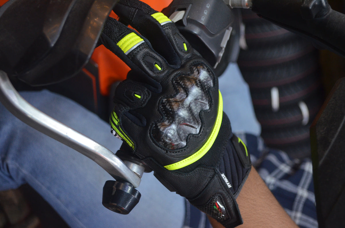 Rynox Tornado Pro 5 Riding Gloves | Leather, D3O Protection & Touchscreen Friendly