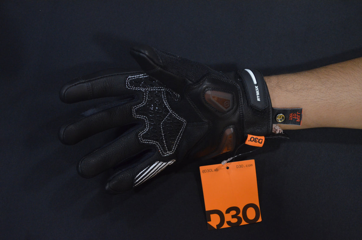 Rynox Tornado Pro 5 Riding Gloves | Leather, D3O Protection & Touchscreen Friendly