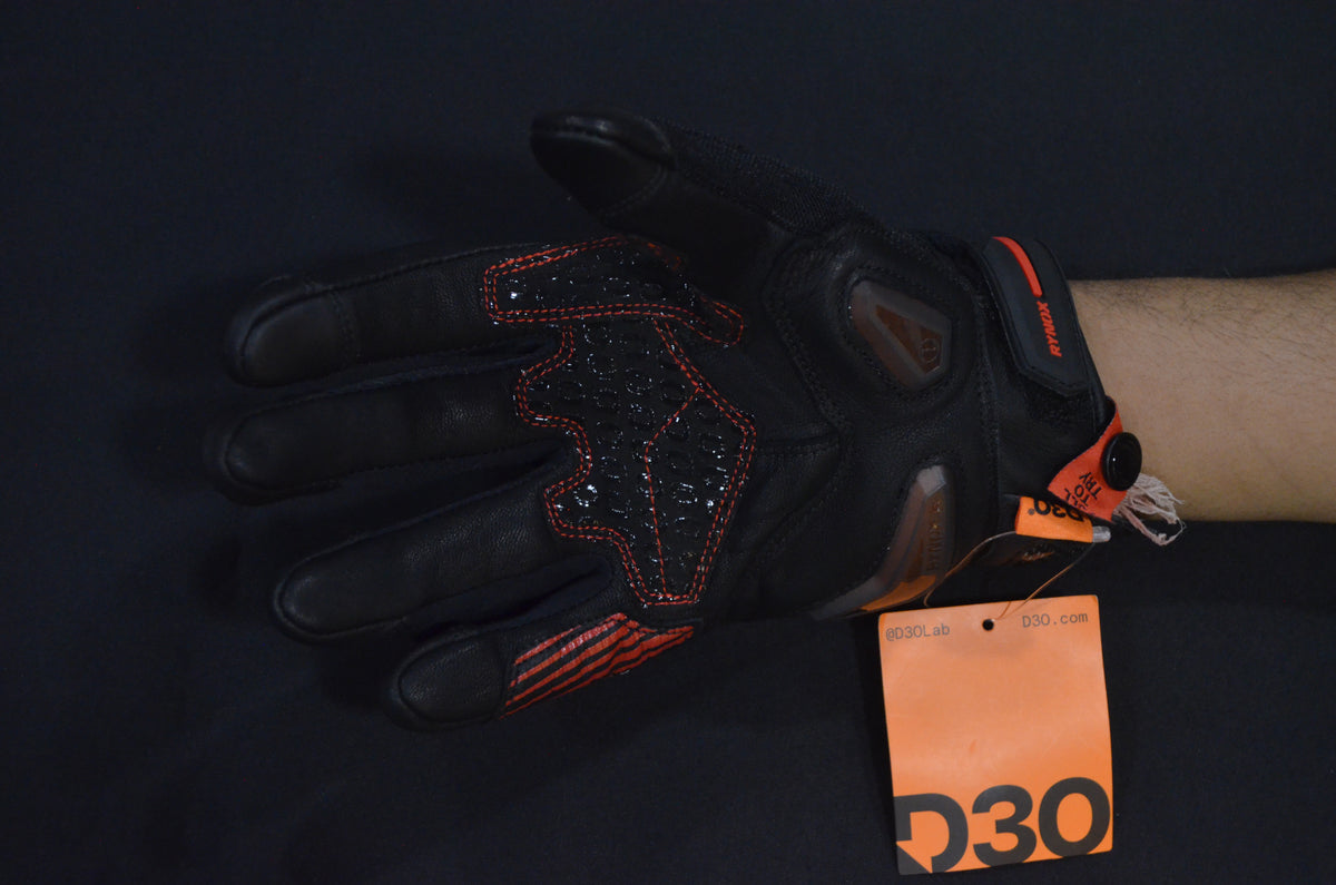 Rynox Tornado Pro 5 Riding Gloves | Leather, D3O Protection & Touchscreen Friendly