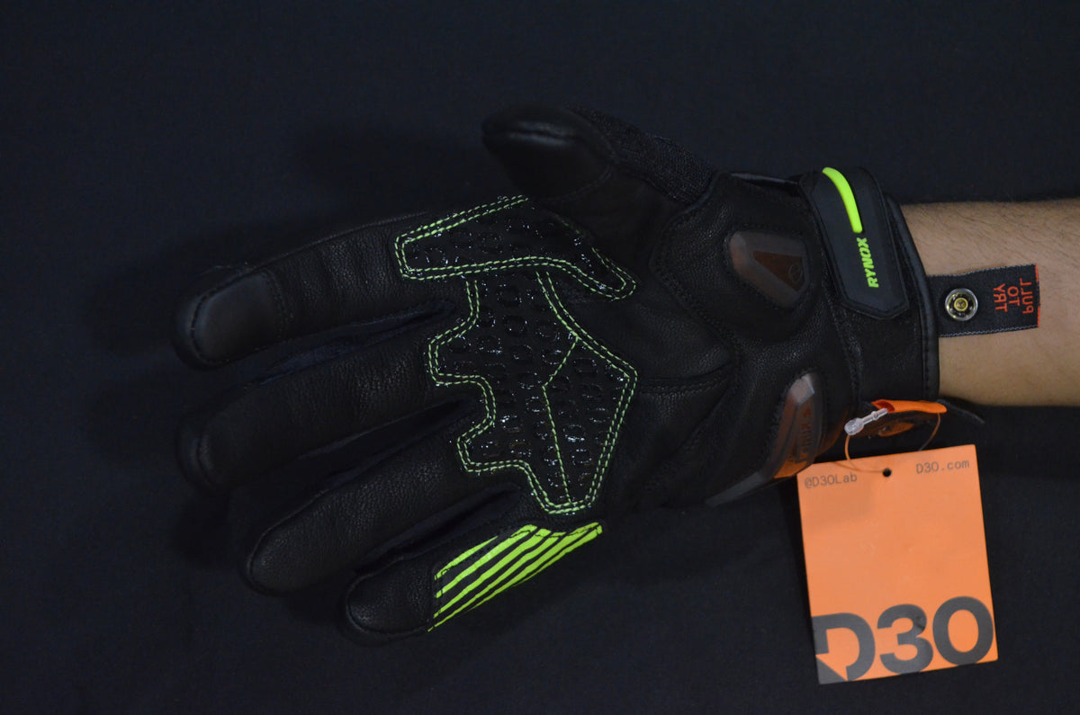 Rynox Tornado Pro 5 Riding Gloves | Leather, D3O Protection & Touchscreen Friendly