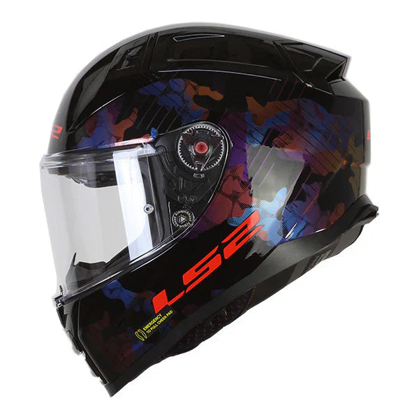 LS2 FF811 Vector II Kamo Gloss Black Blue