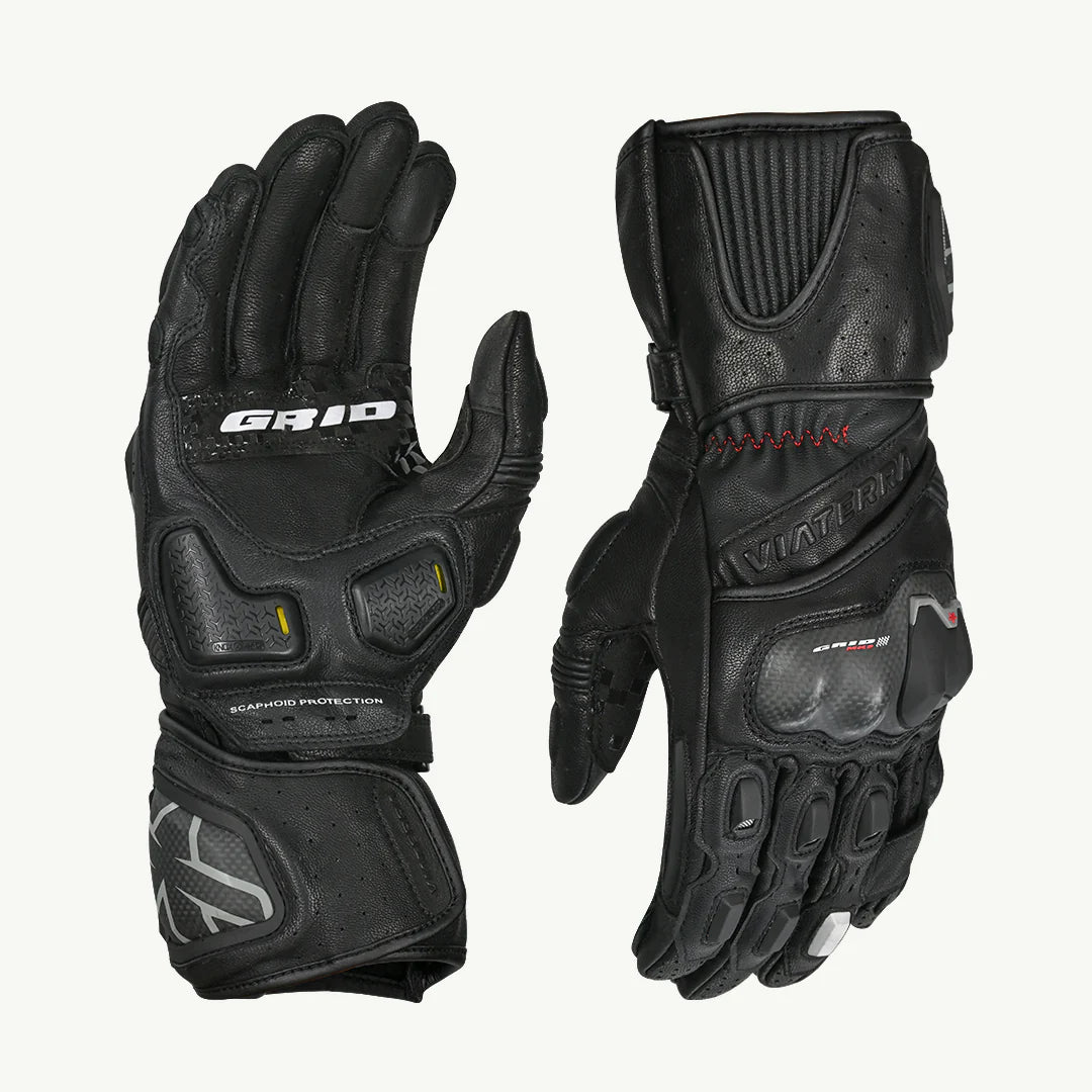 Viaterra Full Gauntlet Riding Gloves MK3 Grid